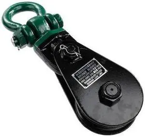 US CARGO CONTROL 4190S8 4190 Snatch Block w/ Shackle (3/4" wire x 8" sheave)