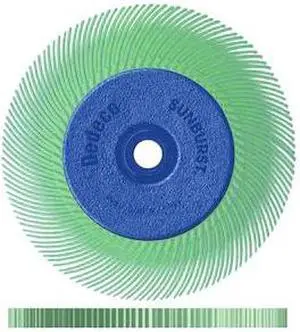 DEDECO 1883 Sunburst Radial Bristle Discs 6 in X 1/2 in Curved Tc Lt Green 1