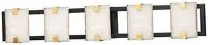 MAXIM 39533CYBKGL Radiant 5-Light " Wide Black / Gold Leaf Vanity Light
