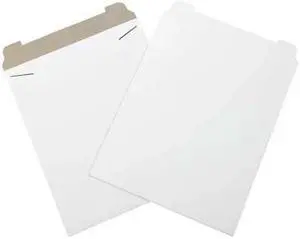 PARTNERS BRAND RM7W Flat Mailers, 17" x 21", White, PK100
