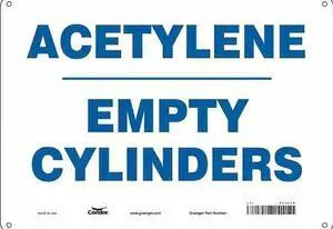 CONDOR 471L19 Safety Sign, 10 in Height, 14 in Width, Aluminum, Horizontal