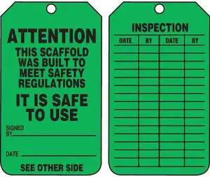 ACCUFORM TRS328CTP Tag, Scaffold, Cardstock, 5 3/4 in H x 3 1/4 in W,