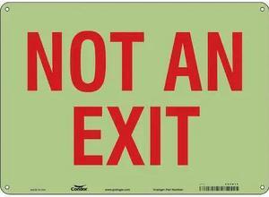 CONDOR 480H74 Not An Exit Sign, English, 14" W, 10" H, Plastic, White