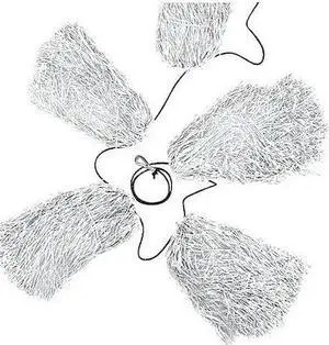 SPILLTECH APMPM-R Pom Poms,White,Polypropylene,18" L,18" W