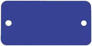 C.H. HANSON 43046 Blank Tag, Aluminum, 2 in H x 4 in W, Blue, Rectangle, 5 PK