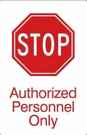 CONDOR 486H30 Facility Sign, 9 in Height, 6 in Width, Acrylic, Vertical