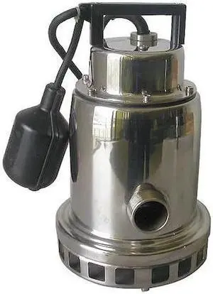 DAYTON 3YU75 1/2 HP 1-1/4" M Submersible Sump Pump 120V AC Tether