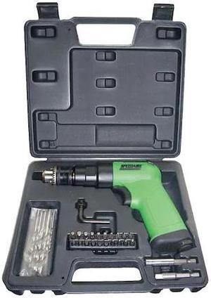 SPEEDAIRE 12V744 Air Drill,Industrial,Pistol,1/4 In.