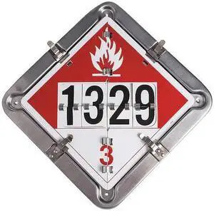 BRADY 63214 DOT Container Placard, 10-3/4" H, 10-3/4" W, 63214