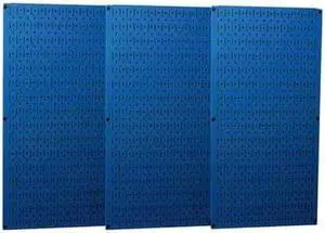 WALL CONTROL 35-P-3248BU Pegboard,Round,32 In. H,48 In. W,Blue