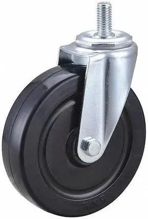 ZORO SELECT 32J874 Swivel Stem Caster,Rubber,5 in.,200 lb.