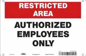 CONDOR 472X40 Safety Sign, 7 in Height, 10 in Width, Aluminum, Vertical