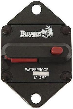 BUYERS PRODUCTS CB62PB Push-to-Trip Circuit Breaker,60A
