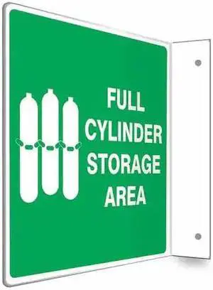 CONDOR 480W88 High Visibility Safety Sign, 8 in H, 8 in W, PETG, L-Shape