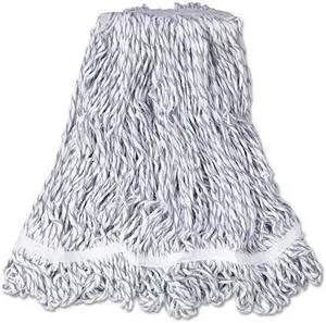 RUBBERMAID COMMERCIAL FGA41206WH00 1 in Looped-End Wet Mop, White,
