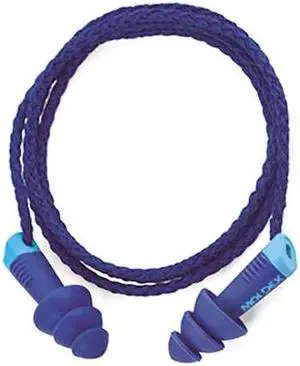 MOLDEX 6436 Alphas(TM) Reusable TPE Ear Plugs, Flanged Shape, 27 dB,