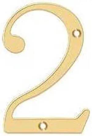DELTANA RN4-2 Numbers, Solid Brass Lifetime Brass 4"