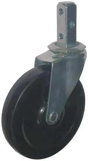 ZORO SELECT 20TM38 Swivel Stem Caster,Rubber,5 in.,125 lb.