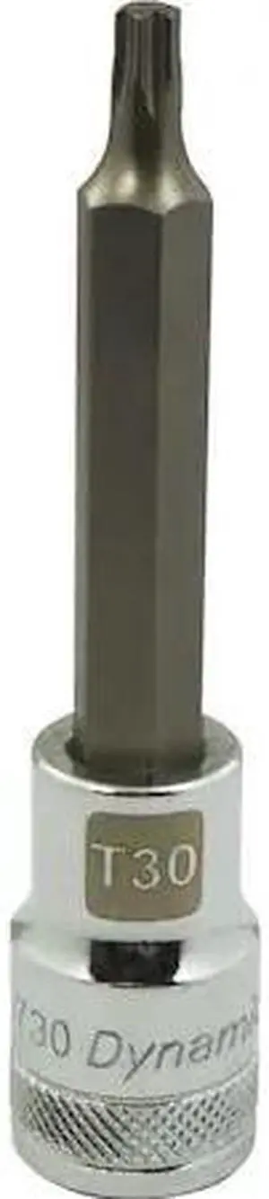 DYNAMIC D013730 Tools 1/2 Drive Torx Head, T30 Long Bit, Chrome Finish Socket
