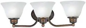 MAXIM 2688MROI Malaga 3-Light 19.5" Wide Oil Rubbed Bronze Vanity Light