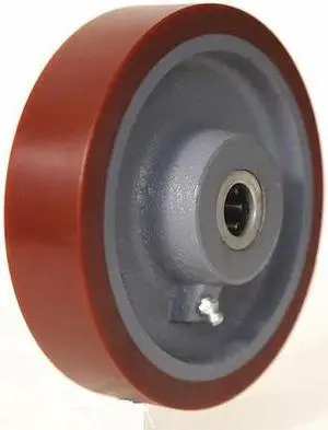 ZORO SELECT 5VF41 Caster Wheel,Plyurethane,8 in.,2420 lb.