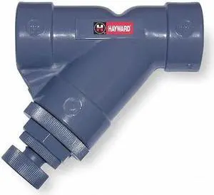 HAYWARD FLOW CONTROL SLC10100T Y-Check Valve, Spring-Loaded, 1", PVC/FPM,