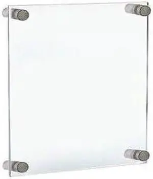 AZAR DISPLAYS 105512 Standoff Sign Holder:9"x12" Graphic Size - Overall Size: