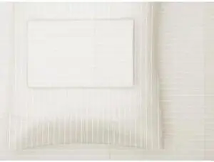 HOTEL GRAND 652508 1000tc Pinstripe Sheet Set, Ivory, King
