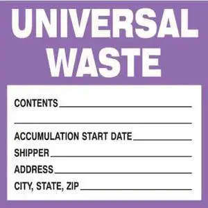 BRADY 121437 Drum Label,6 In. W,6 In. H,PK100