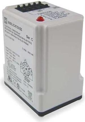 SQUARE D 9050JCK70V24 Time Delay Relay,240VAC,10A,DPDT