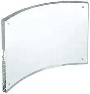 AZAR DISPLAYS 252931 Curved Magnetic Acrylic Sign Holder 7"W X 5"H, PK2