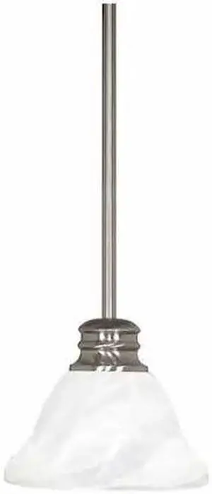 NUVO 60-365 Empire 1 Light 7 in. Mini Pendant Hang Straight Canopy Brush