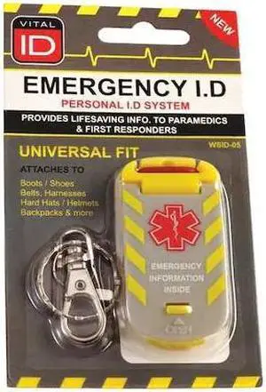 VITAL ID WSID-05 Worker ID Card, 2-23/64"x1-3/16",PK10