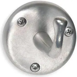 ZORO SELECT 1ECL8 Bathroom Hook,1 Hook,3-1/4In D,Satin