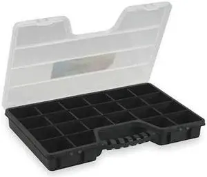 WESTWARD 2HFR8 5 to 22 Adjustable Compartment Box, 12-13/16"L x 20"W x 2-1/2"H