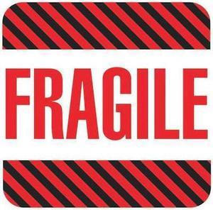 TAPE LOGIC DL1069 Tape Logic® Labels, "Fragile", 4" x 4", Red/White/Black,