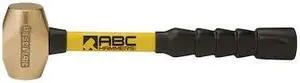 ABC HAMMERS ABC3BFB 3 lb. Brass Hammer with 12" Fiberglass Handle