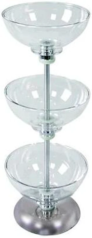 AZAR DISPLAYS 720308 Three-Tier 8", 8" & 8" Bowl Display AZAR DISPLAYS 720308 Three-Tier 8", 8" & 8" Bowl Display