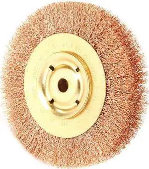 AMPCO SAFETY TOOLS WB-44A Crimped Wire Wheel Wire Brush, 6", 1" W