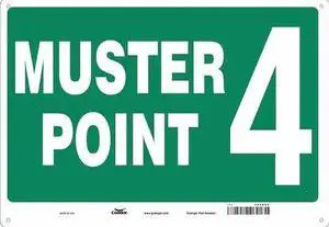 CONDOR 485G82 Safety Sign, 14 in Height, 20 in Width, Aluminum, Horizontal