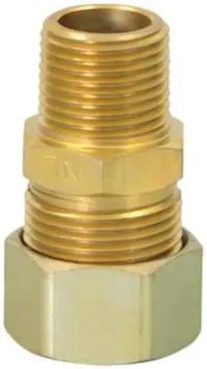 EVERFLOW C68R-5838-NL 5/8" O.D. COMP x 3/8" MIP Reducing Adapter Pipe Fitting,