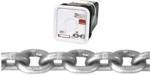 CAMPBELL T0184516 5/16" Grade 43 High Test Chain, Bright, 60' per Square Pail
