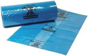 ARMOR POLY PB4B343365D VCI Bags, 34" x 33", 4 mil, Blue, None, 50 PK
