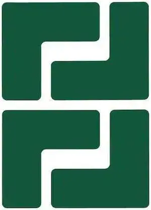 BRADY 104431 Floor Marking Tape,L,2In W,5In L,PK20