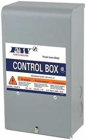 FLINT & WALLING 022878 Motor/Pump Control Box,1 Phase,230V,3.2A