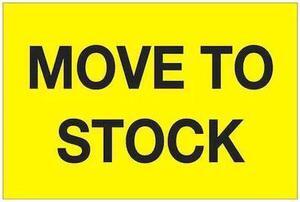 TAPE LOGIC DL1133 Tape Logic® Labels, "Move To Stock", 2" x 3", Fluorescent