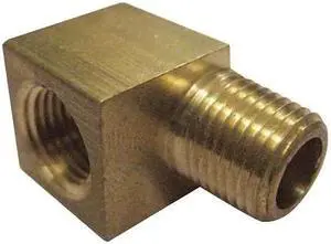 ZORO SELECT 6AYU4 Brass 90 Degrees Street Elbow, MNPT x FNPT, 1/2" Pipe Size 10