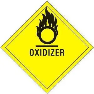 TAPE LOGIC DL5820 Tape Logic® Labels, "Oxidizer", 4" x 4, Black/Yellow, 500/Roll