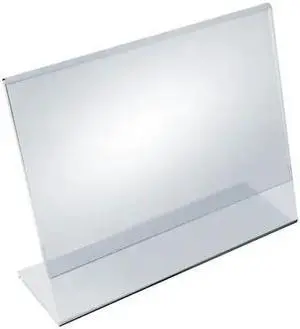 AZAR DISPLAYS 112713 12"W x 9"H Angled Sign Holder, PK10