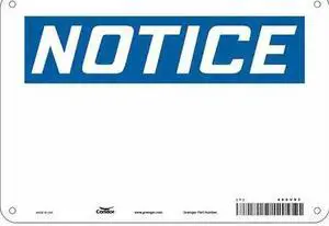 CONDOR 486V85 Safety Sign,10" W,7" H,0.032" Thickness